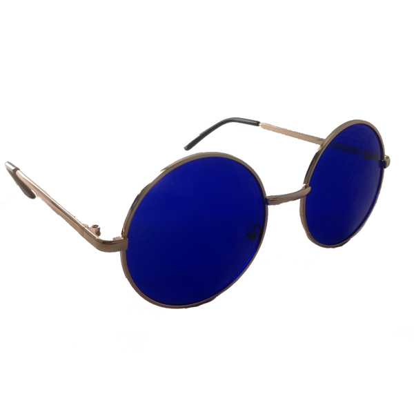 Stor Lennon solbrille med blåt glas. - sunlooper.be - billede 2
