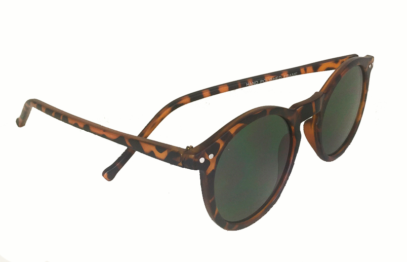 Mat leopardbrun runde solbrille - sunlooper.be - billede 2