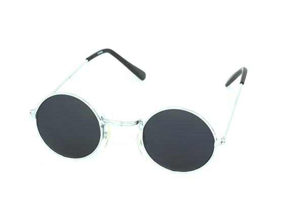 Børnesolbrille rundt sølv lennon design