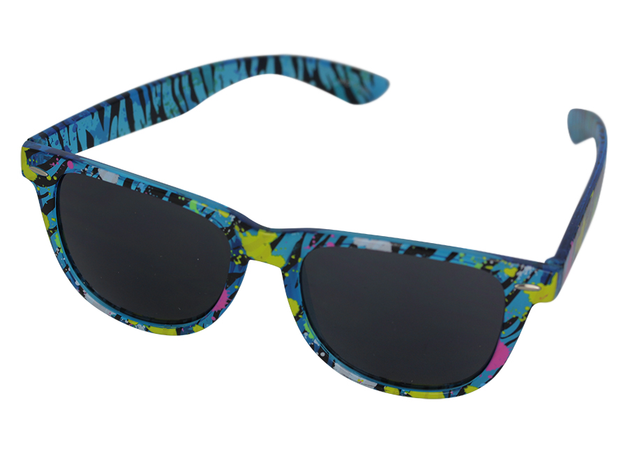 Blauwe wayfarer zonnebril