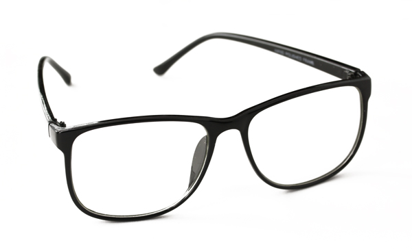 Zwarte bril in mooi en simpel vierkant design