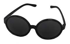 Ronde grote zwarte zonnebril - Design nr. 1007