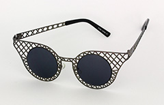 Zwart metaalglitter zonnebril - Design nr. 1034
