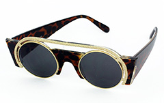 Speciale zonnebril, schildpaddenbruin met metaal - Design nr. 1046