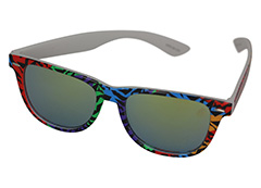 Wayfarer zonnebril met spiegelglas - Design nr. 1148