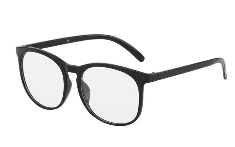 Zwarte ronde bril zonder sterkte - Design nr. 3017