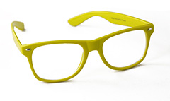 Gele wayfarer bril zonder sterkte - Design nr. 893